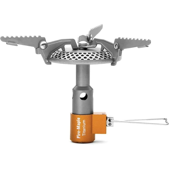 Fire-Maple Camping Stove, Mini Portable and Foldable Titanium Gas Stove Ultralight Outdoor Picnic Hiking Stove 2300W FMS-116T