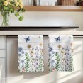 thumbnail image 7 of Spring Floral Kitchen Towels Set of 1, Pink Blue Flowers Butterfly Wooden Absorbent Dish Towels for Kitchen, Microfiber Hand Towel, Quick Drying Tea Towel for Cleaning Decorative Dishcloths, 7 of 7