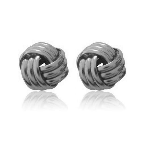 Sterling Silver Love Knot Loveknot Stud Earrings 10.5mm