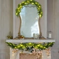 thumbnail image 5 of Bootesun 4FT Christmas Mirror Garland with Light, Artificial Norfolk Pine Cypress Garland, Realistic Norfolk Pine Christmas Decoration for Xmas Mirror Fireplace Mantle Wall Table Stairs Indoor Decors, 5 of 6