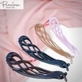 thumbnail image 4 of Parcelona French Curved Large 4" Celluloid Banana Hair Clip for Women, 4 of 20