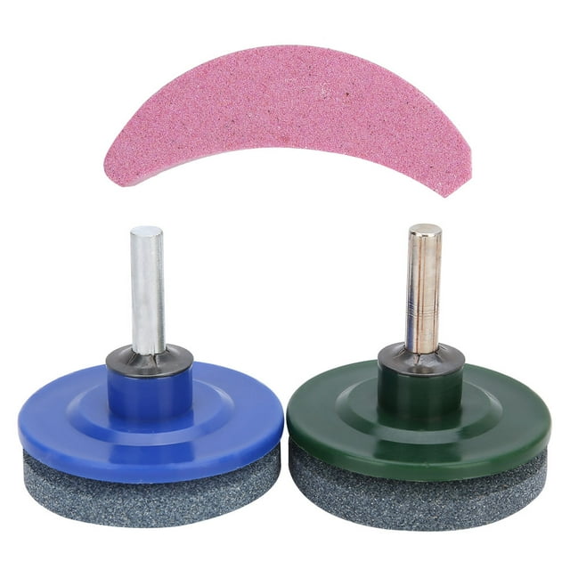 Afilador de cuchillas, 3 piezas/juego, cortadora de césped universal, piedra de afilar para cortadora de césped, afilador de cuchillas para cortadora de césped fabricado con cuidado