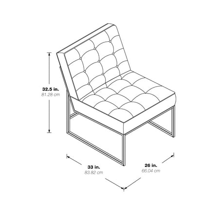 OSP Home Furnishings - Anthony 26” Wide Chair with Chrome Base - Sand