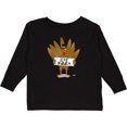 thumbnail image 3 of Inktastic Turkey Holding a Sign Says Eat Pizza Boys or Girls Long Sleeve Toddler T-Shirt, 3 of 5
