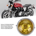 thumbnail image 4 of Retro Motorcycle Front Light Retro Yellow Lens Motorcycle Round Modified Front Headlight Fits For CG125 GN125 Electroplate, 4 of 8