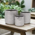 thumbnail image 5 of Perla Ceramic Round Planter Set (Set of 3), 5 of 8