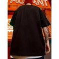 thumbnail image 2 of Camiseta informal de verano para hombre, cuello redondo, 100 % algodón, corte regular con ligero estiramiento, con gráfico de retrato., 2 of 6