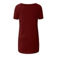 thumbnail image 4 of DPTALR Chemise Longue pour Femmes T-Shirt à Manches Courtes Tops Oversize Grandes Tailles Été Col Rond Blouse Décontractée Ample Tunique Basique, 4 of 4