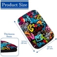 thumbnail image 4 of Graffiti Soft Comfortable Furry Printed Car Armrest Mat Pad Cover Accessories 12.5x8.2 Inch, 4 of 6