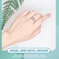 thumbnail image 4 of 2pcs pareja anillos Angel y diablo anillos de juego de anillo de San Valentín regalo de San Valentín, 4 of 8
