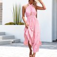 thumbnail image 5 of Vestido estampado de lazo de cuello sin espalda sexy de verano para mujer OAVQHLG3B Store  lin121212, 5 of 5