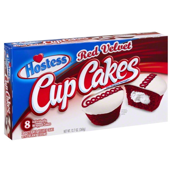 Snack Cakes 206g/7.3 oz Contains 6 Cupcakes Hostess Vanilla Cupcakes Box, 