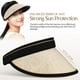 thumbnail image 2 of Sol Gat de visera Sombrero de playa plegable Bordeo ancho Sombrero Sports Sol Gat de la cola del sol Sombrero de paja de verano, 2 of 5