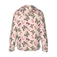 thumbnail image 3 of Daiia Beautiful Butterflies and Hearts UPF 50+ Sun Protection Hoodie Jacket Lightweight Long Sleeve Sun Shirt for Women Men with Pocket Hiking Outdoor-Small, 3 of 9