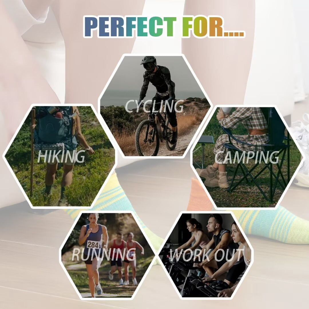 OpetHome Soft Cotton Toe socks for women men, Low cut socks with toes for running walking 3 pairs of colorful socks Medium