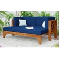 thumbnail image 6 of Wooden Outdoor Sofa Conversation Sets, Extendable Daybed Patio Seating Sets, Solid Wood Seating Group with Thick Cushions for Garden Backyard Porch Poolside, 6 of 10