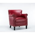 thumbnail image 3 of Comfort Pointe Holly Red Faux Leather Club Chair with Nail Head Trim, 3 of 11