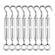 thumbnail image 1 of Tensor de acero inoxidable M4, 8 piezas Tensor de gancho y ojo en acero inoxidable 304, Tensor de cable/Tensor de alambre de acero, Tensores para tendedero, Tendedero QttvbTna, 1 of 5