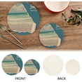 thumbnail image 4 of SKYSONIC 2Pcs Unique Seaside Ripped Paper Pot Holders Trivets, Vintage Cotton Thread Weave Trivet Heat Resistant Mats Pot Teapot Protection Table Decorative, 4 of 7
