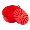 thumbnail image 3 of Billuyoard Freidora de aire Hi.FANCY, olla de silicona 2 en 1 para hornear en el hogar, cesta para freidora de aire con base extraíble Herramientas y accesorios para hornear Rojo L (19 CM), 3 of 6