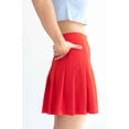thumbnail image 4 of Ragstock Red Stretch Pleated Skirt, 4 of 4