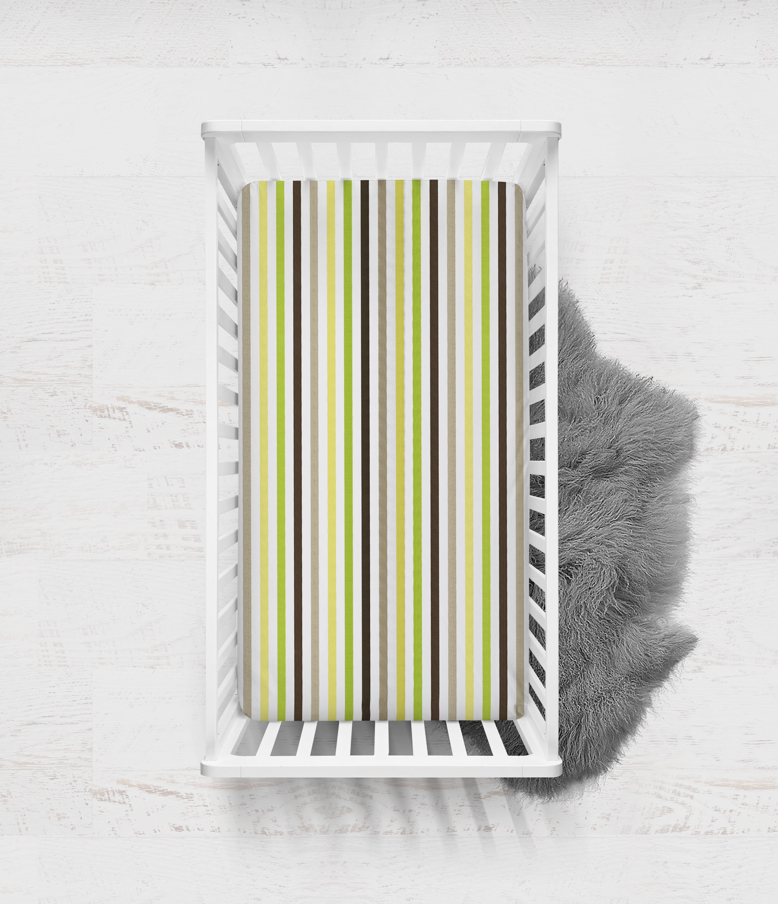 Bacati Mod Dots and Stripes Fitted Crib Sheets (Set of 2)