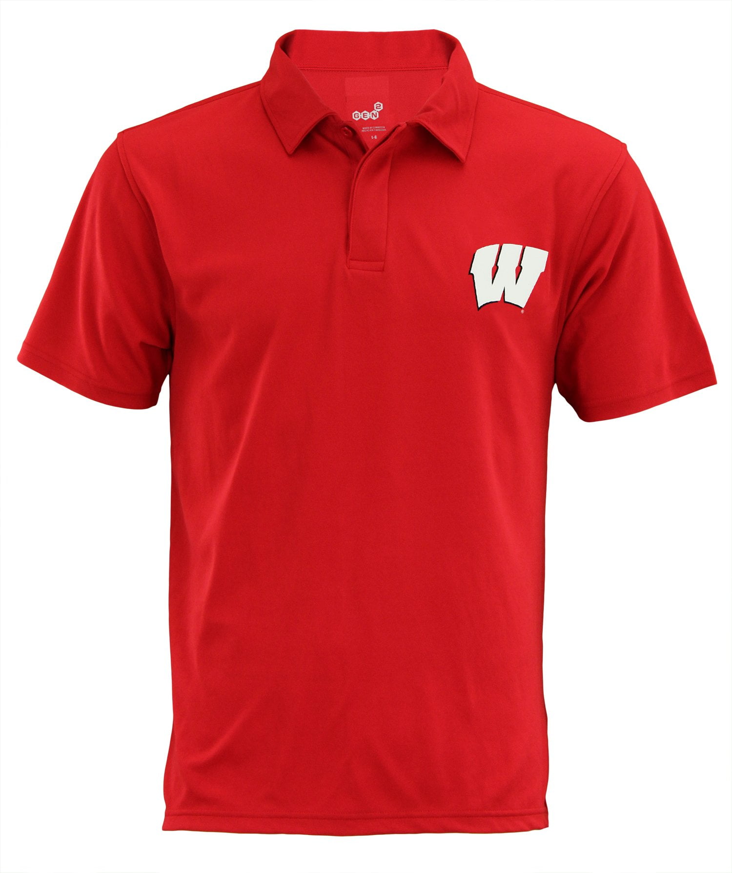 NCAA Men's Wisconsin Badgers Short Sleeve Performance Polo Shirt