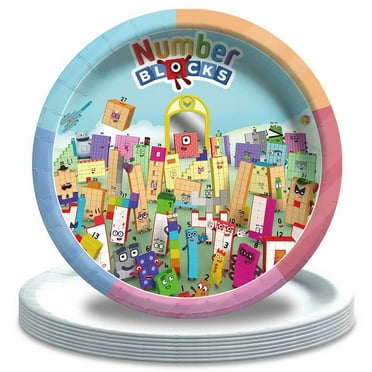 Numberblocks Paper Plates Birthday Decorations Party Supplies Tableware Disposable Dinnerware