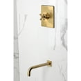thumbnail image 4 of Kingston Brass KB6347AXTO Restoration Single-Handle Pressure Balanced Tub Faucet in Brushed Brass, 4 of 7