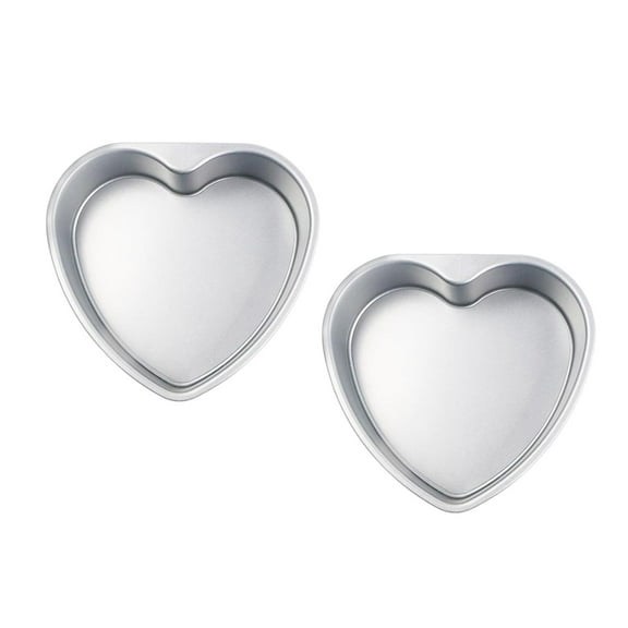 2 Pieces 6inch Heart Shaped Thicken Chocolate Cake Pan for Day