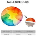 thumbnail image 6 of Colorful Tie Dye Stain Pattern Round Fitted Tablecloth with Elastic Edge,Dining Table Cover Waterproof,Outdoor Round Tablecloth for Camping,Dining,Indoor and Outdoor, 6 of 7