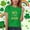 Green, variant on St Patricks Day Shirts for Girls Kids Holiday T-Shirt with Glitter Shamrock Graphic Green Short Sleeve Tee 4-14 Years,Size 12-13T