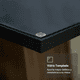 thumbnail image 3 of Mesa de Comedor Madesa 5329 Con Tapa de Vidrio Negro/Marrón, 3 of 4