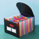 thumbnail image 2 of Spot whole 24 pages 25 grids three-side sealing lanyard flip organ bag office file storage pp file bag a4 folder Black [25 Grids], 2 of 5