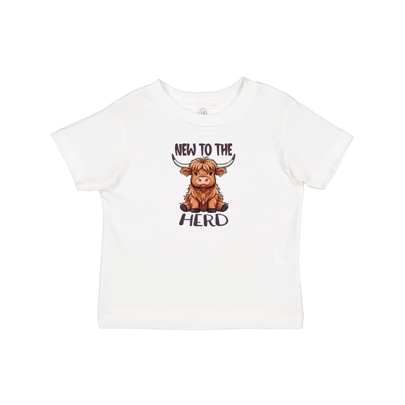 Inktastic New to the Herd Highland Cow Boys or Girls Baby T-Shirt