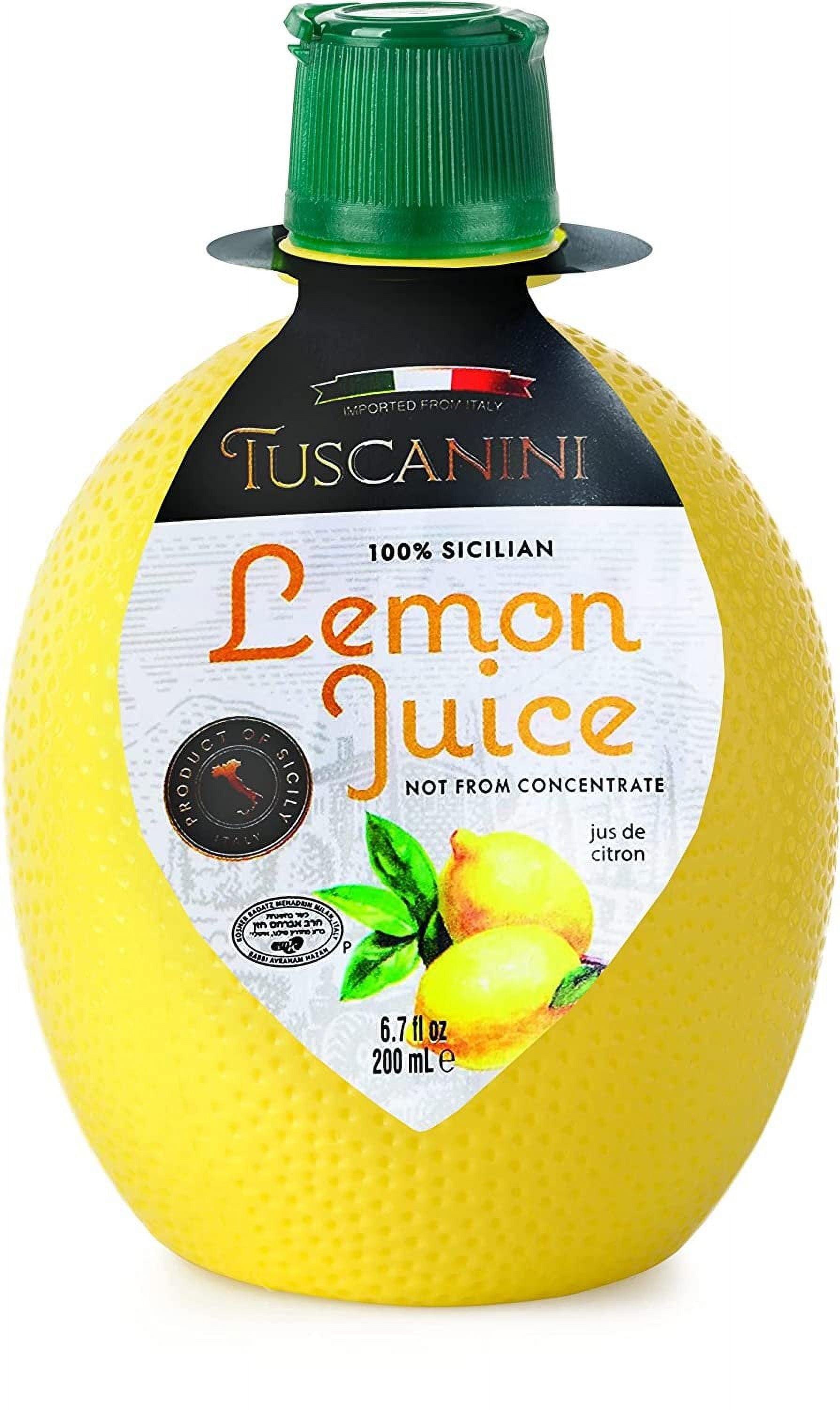 Lemon Bottle 2箱10本セット TUSCANINI 100% Sicilian Lemon Juice Not from Concentrate 6.7oz