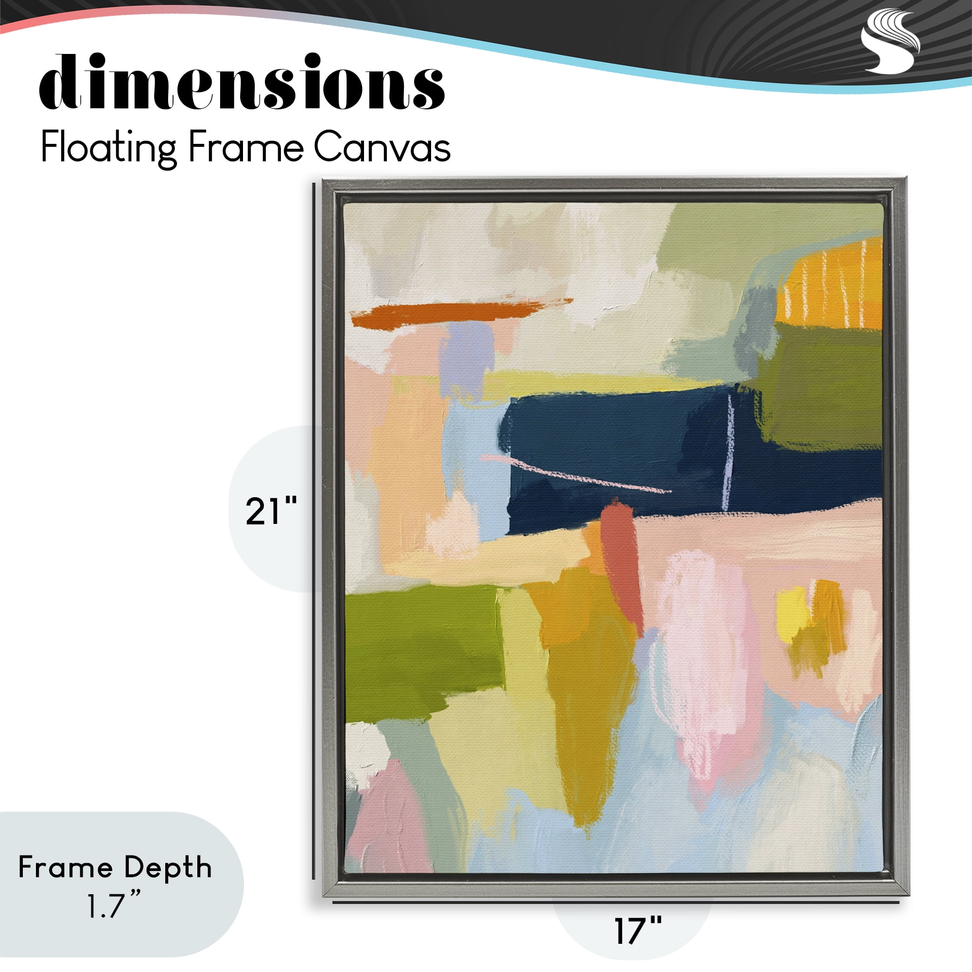 Stupell Industries Pastel Wonder Smattering Gray Framed Floater Canvas Wall Art, design by Lisa Nohren