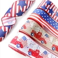 thumbnail image 4 of ZPAQI Patriotics Wireds Ribbon Star Stripe Ribbon Car Decorative Ribbon for DIY Craft, 4 of 10