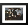 thumbnail image 2 of Angelo Maria Crivelli 24x18 Black Modern Framed Museum Art Print Titled - Landscape with Birds (1665 - 1730), 2 of 5