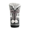 thumbnail image 1 of Injueey Funda tejida para botella de vino, pajarita, manga de encaje, de comedor, ropa de Navidad, bolsa de champán de estilo nórdico, Kits de decoración para fiestas Gris, 1 of 6