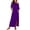 Purple-06, variant on One Shoulder Dresses for Women Cinched Waist Short Sleeve Maxi Dress Daily Casual Wear