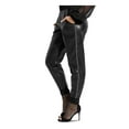 thumbnail image 3 of GUESS $89 Womens New Black Faux Leather Embellished Lounge Casual Pants L B+B, 3 of 3