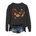 thumbnail image 1 of VBARHMQRT Chandail Vert pour Femmes Automne et Hiver Mode Action de Grâce Thème Lettre Anglaise Haut Imprimé Décontracté Sweat à Capuche, 1 of 4
