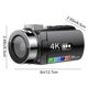 thumbnail image 3 of Videocámaras, cámara digital 4K UHD con WiFi, videocámara DV de mano de 64 MP, pantalla giratoria, zoom HD de 28X, antivibración inteligente, visión nocturna colorida, sin luz, cámaras de video de plá, 3 of 9