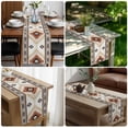 thumbnail image 5 of Orange Beige Boho Short Table Runner 36 Inches Long,Vintage Ethnic Tribal Southwestern Cotton Linen Table Runners Dresser Scarves,Fabric Tabletop Scarf Furniture Cover for Home Dinner Party 13"x36", 5 of 9