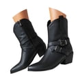 thumbnail image 7 of Ladies' And Winter Women's Boots Independent Station Belt Thick Heel Short Boots, 7 of 7
