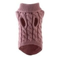 thumbnail image 1 of Mascota perro de cuello alto de punto suéter abrigo de invierno más grueso jersey de punto de ganchillo abrigo ropa para perro pequeño mediano grande cachorro gato, 1 of 3