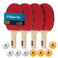 thumbnail image 1 of Juego de palas de ping pong JOOLA con pelotas y funda de transporte, 4 o 2, 1 of 6