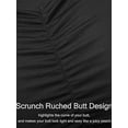 thumbnail image 6 of SAYFUT Butt Lifting Yoga Shorts for Women Tummy Control Leggings Textured Ruched Running Shorts Bottom, 6 of 7