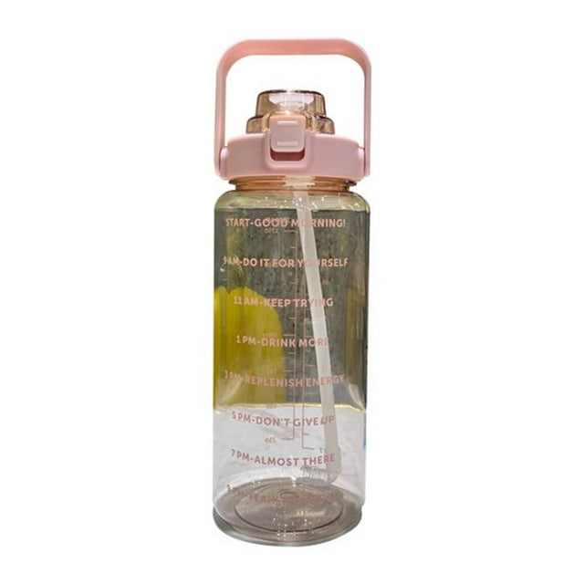 Bouteille d'Eau 2000 ml Grande Capacité Sans BPA Transparente Sports Camping Bouteille d'Eau pour l'Extérieur